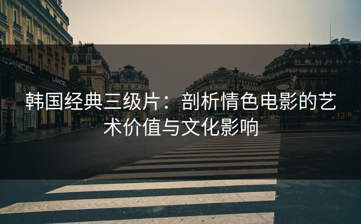 韩国经典三级片：剖析情色电影的艺术价值与文化影响  第1张